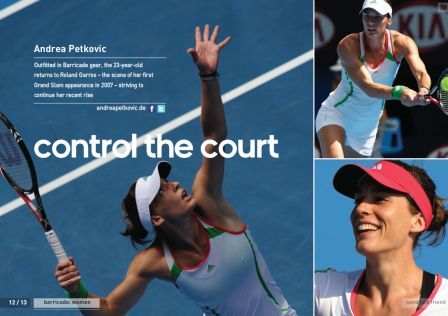 Andrea Petkovic will continue to control the court in Barricade gear